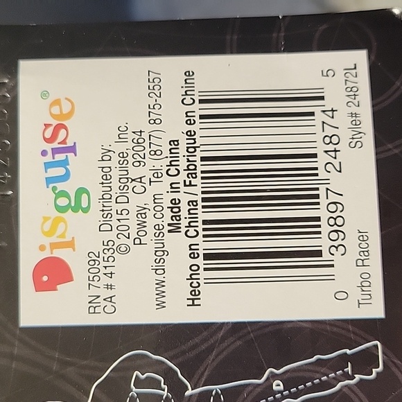 Turbo racer halloween costume little boys size large (4-6) - Picture 4 of 16